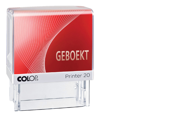 Woordstempel Colop Printer 20 geboekt rood