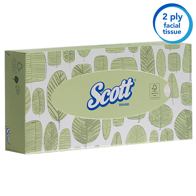 Facial tissues Scott 2-laags standaard 21x100stuks wit 8837