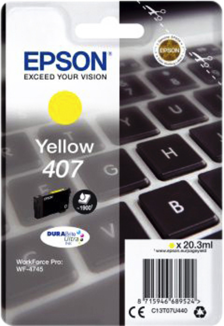 Inktcartridge Epson 407 T07U440 geel