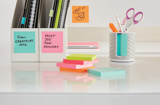 Memoblok Post-it 2028 76x76mm kubus neon kleuren