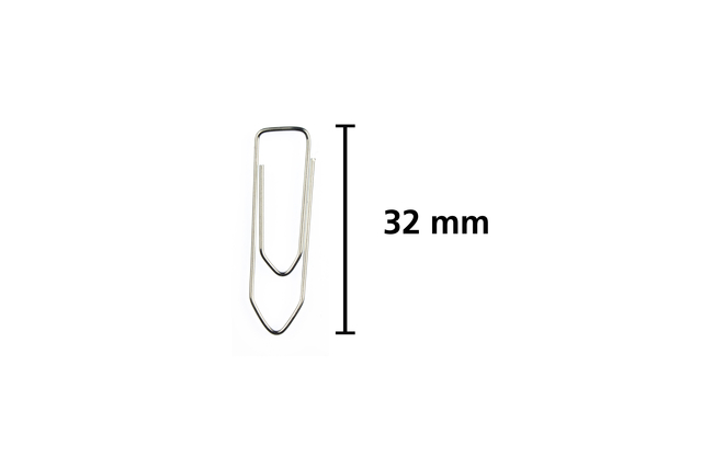 Paperclip Kangaro 32mm hoekig verzinkt doos à 100 stuks