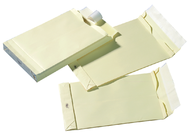 Envelop Quantore monsterzak 229x324x38mm zelfklevend creme 125 stuks