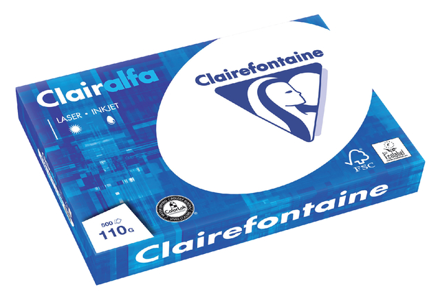 Kopieerpapier Clairefontaine Clairalfa A3 110gr wit 500 vel