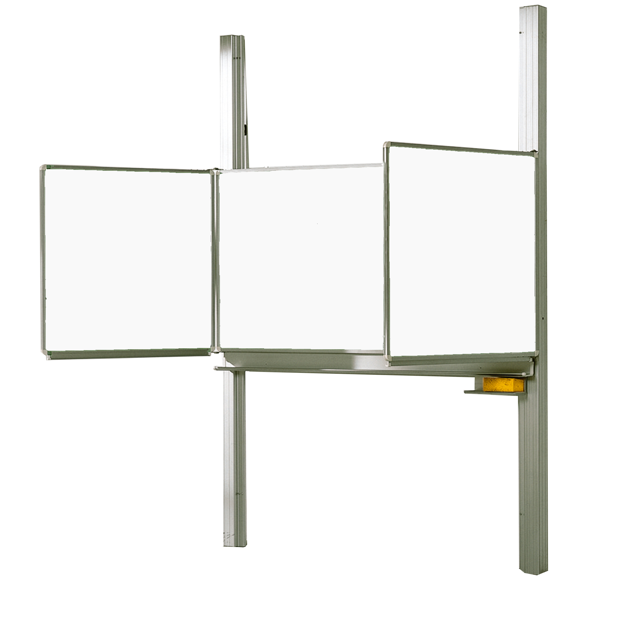 Whiteboard schoolbord pyloonbord van hoogwaardig geëmailleerd staal, serie PYKL E, wit