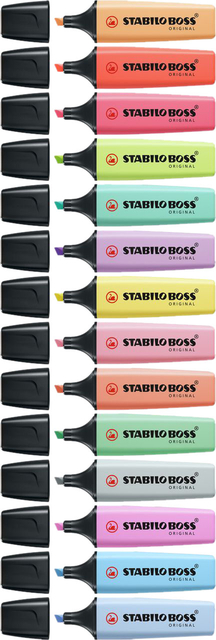 Markeerstift STABILO BOSS Original 70/6 pastel assorti etui à 6 stuks