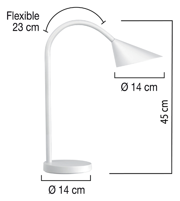 Bureaulamp Unilux Sol led wit