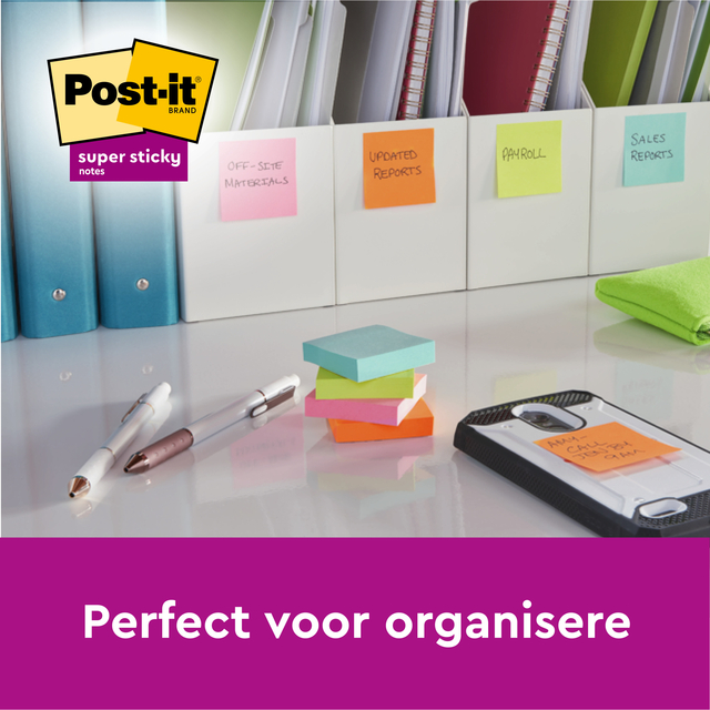 Memoblok Post-it 622 RSS12COL 47,6x47,6mm colour 12 stuks