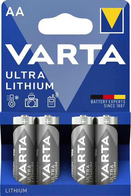 Batterij Varta Ultra lithium 4xAA