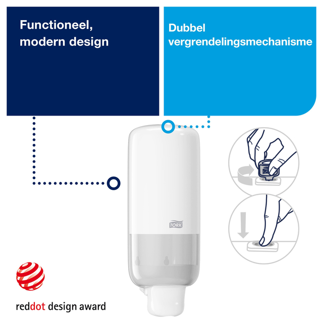 Zeepdispenser Tork S4 Elevation modern design wit 561500