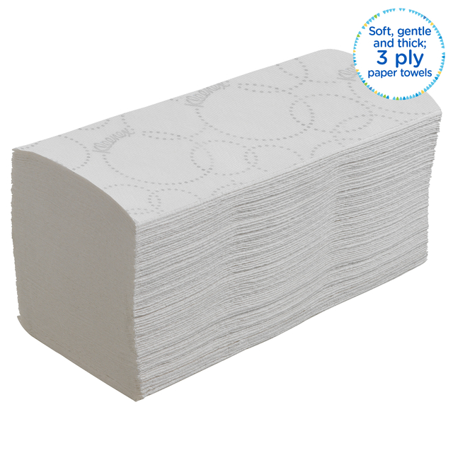 Handdoek Kleenex Ultra i-vouw 3-laags 21,5x31,8cm wit 15x96stuks 6710