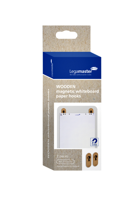 Whiteboard papierhaak Legamaster hout 2 stuks