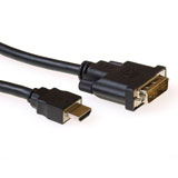 Ewent 2 meter, HDMI naar DVI-D verloopkabel, 1x HDMI A male, 1x DVI-D single link male 18+1