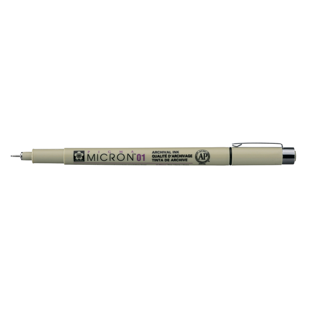 Fineliner Sakura Pigma Micron 01 0.25mm zwart