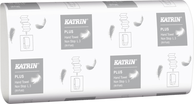 Handdoek Katrin 61600 W-vouw Plus 3laags 20,3x32cm 25x90st