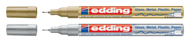 Viltstift edding 780 lakmarker rond 0.8mm goud