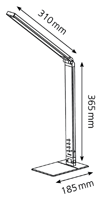 Bureaulamp Hansa ledlamp Magic plus zwart