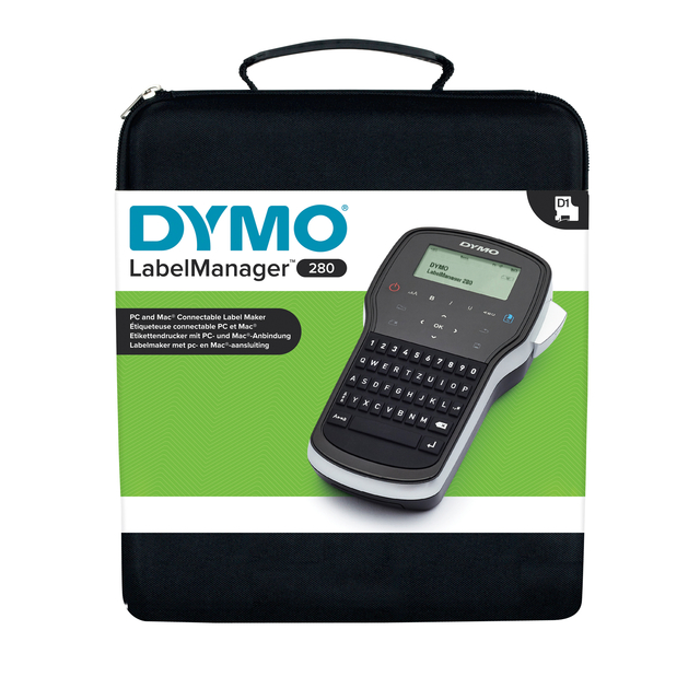 Labelprinter Dymo LabelManager 280 draagbaar qwerty 12mm zwart in koffer