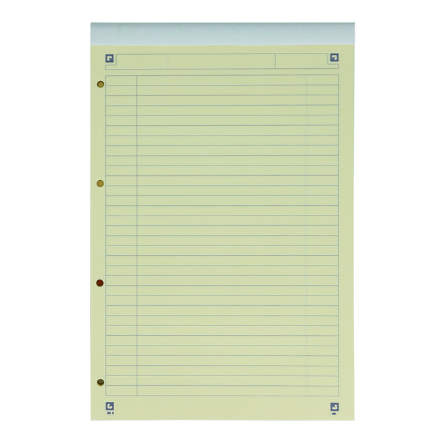 Cursusblok Oxford Orange Notepad A4+ lijn 4-gaats 160 pagina's 80gr oranje