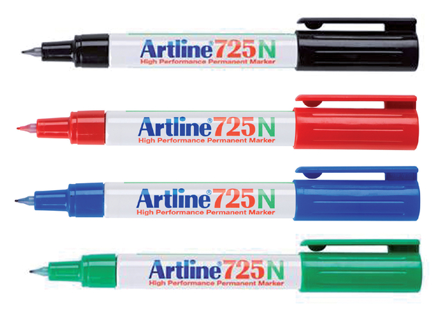 Fineliner Artline 725 rond fijn zwart