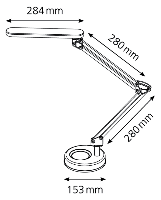 Bureaulamp Hansa led 4stars zilvergrijs