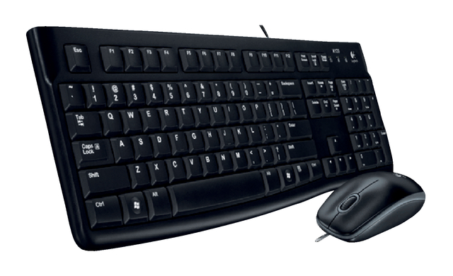 Toetsenbord Logitech K120 Qwerty +muis zwart