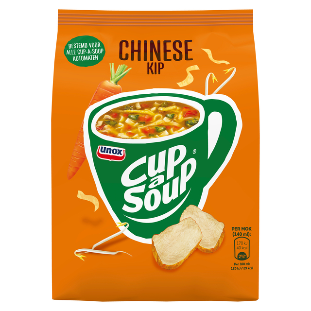 Cup-a-Soup Unox machinezak Chinese kip 140ml