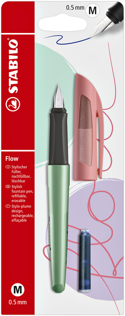 Vulpen STABILO Flow cosmetic medium red lips blister à 1 stuk