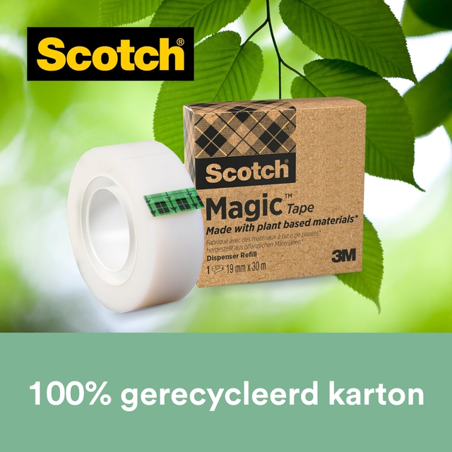 Plakband Scotch Magic 900 19mmx30m onzichtbaar mat