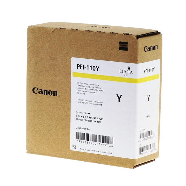 Inktcartridge Canon PFI-110 geel Q1418925