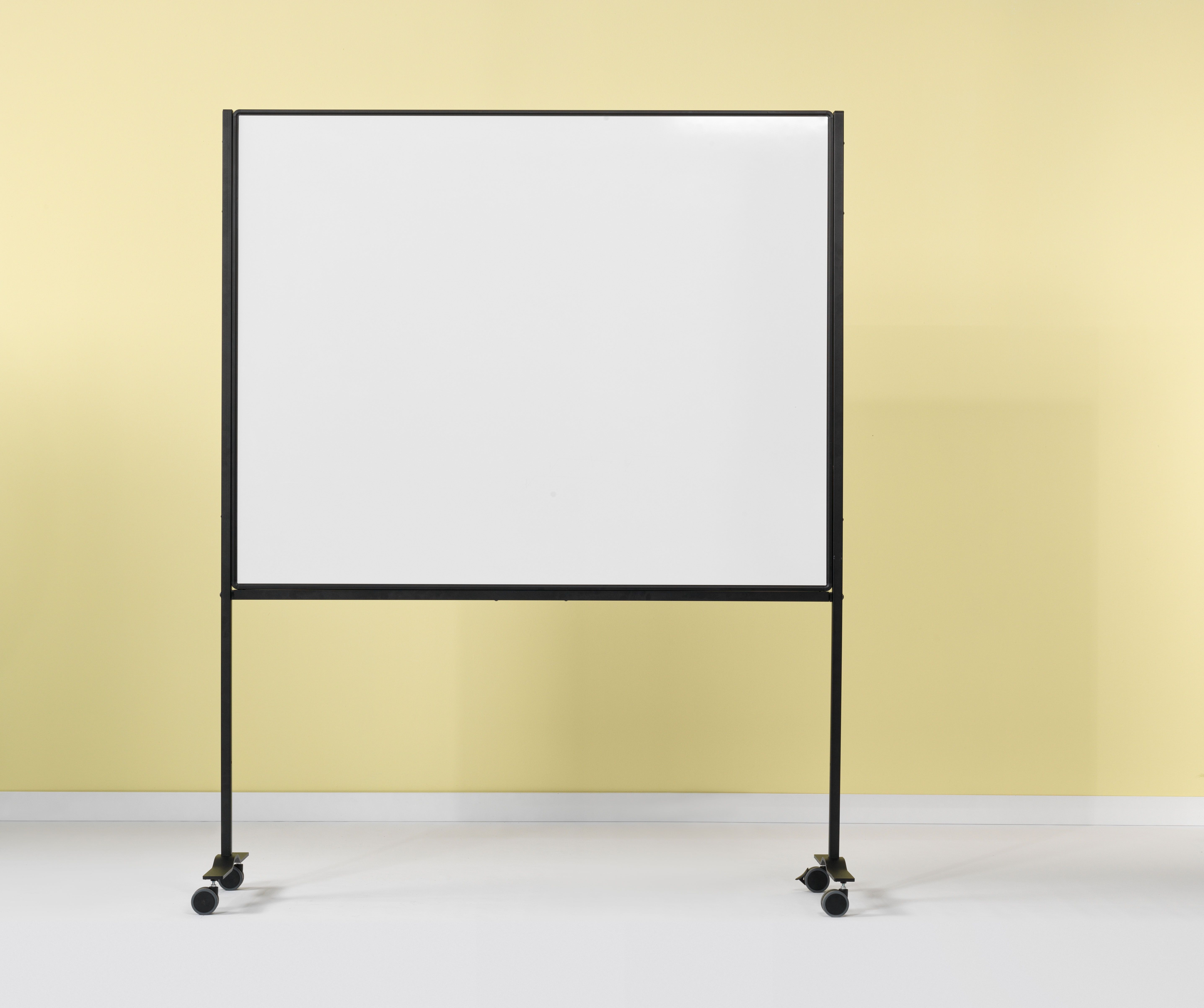 Verrijdbaar Work Board, emailstaal wit - 120x150 cm