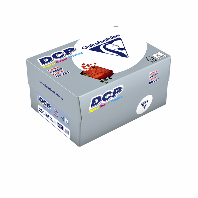 Laserpapier Clairefontaine DCP A4 250gr wit 125 vel