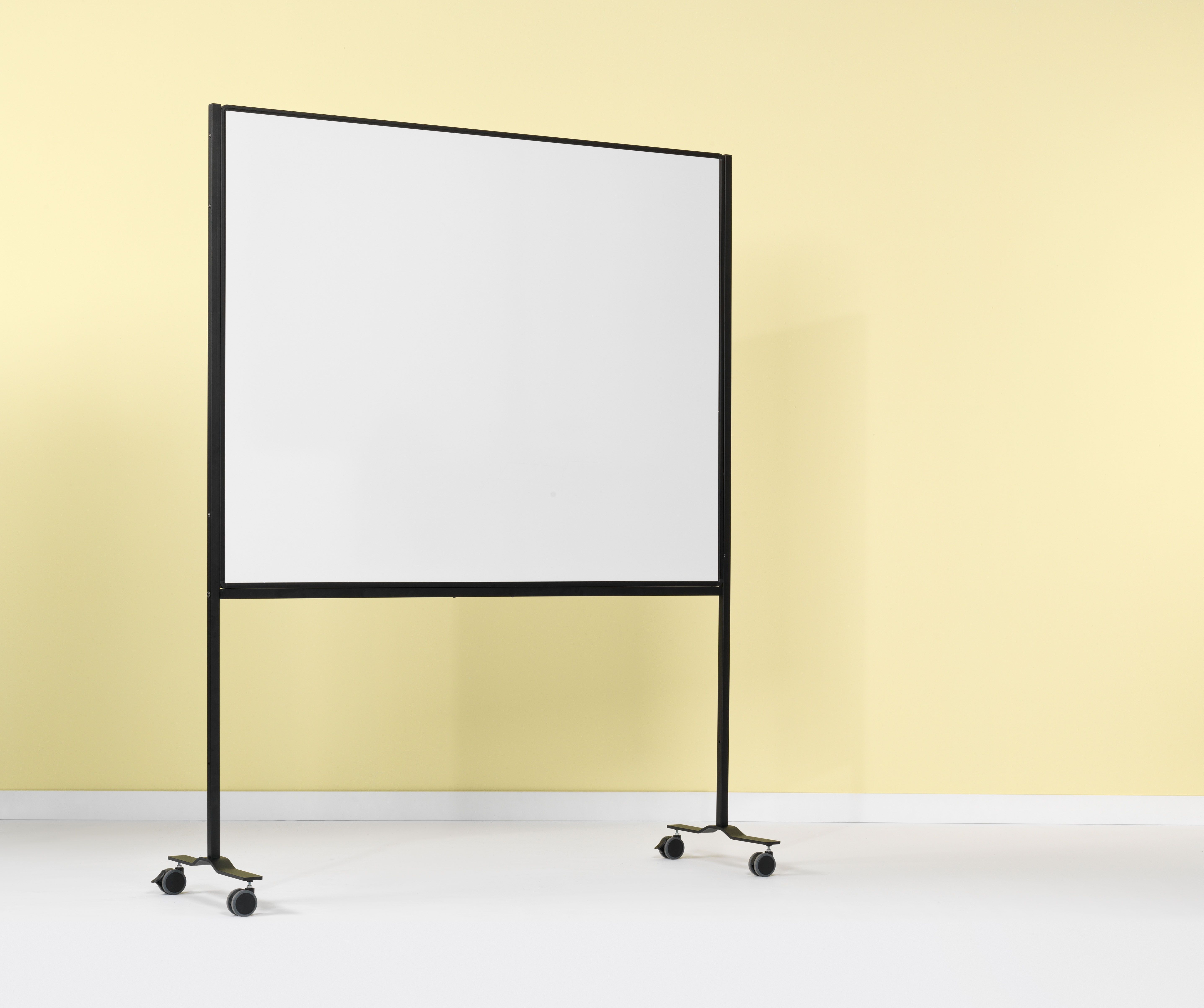 Verrijdbaar Work Board, emailstaal wit - 120x150 cm