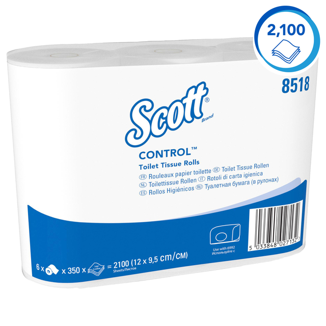 Toiletpapier Scott Control 3-laags 350vel wit 8518