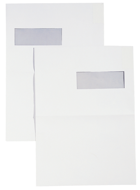 Envelop Hermes akte C4 229x324mm venster 4x11links zelfklevend 250 stuks