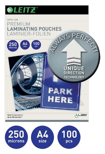 Lamineerhoes Leitz iLAM A4 2x250micron 100 stuks