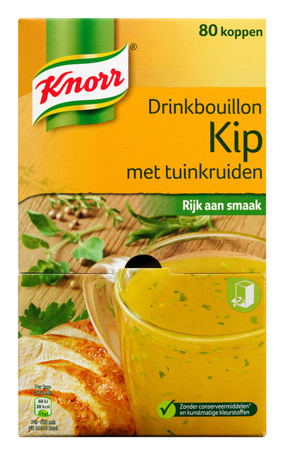 Drinkbouillon Knorr kip tuinkruiden 80 stuks