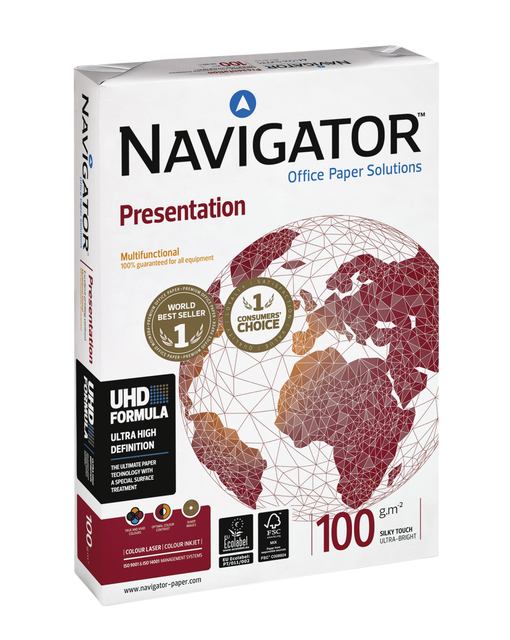 Kopieerpapier Navigator Presentation A4 100gr wit 500 vel