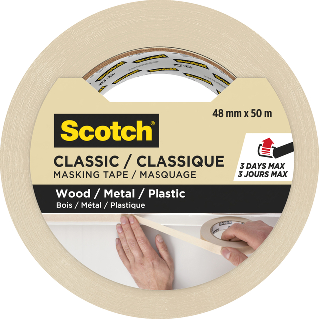 Afplaktape Scotch Classic 48mmx50m beige