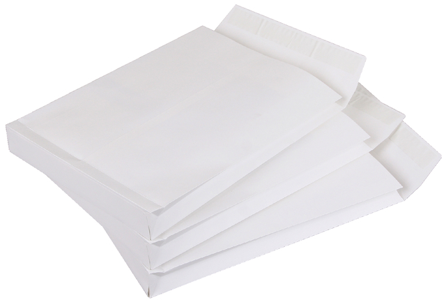 Envelop Quantore monsterzak 262x371x38mm zelfklevend wit 10 stuks