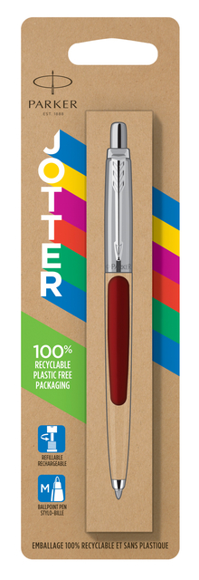 Balpen Parker Jotter Original red CT medium blister à 1 stuk