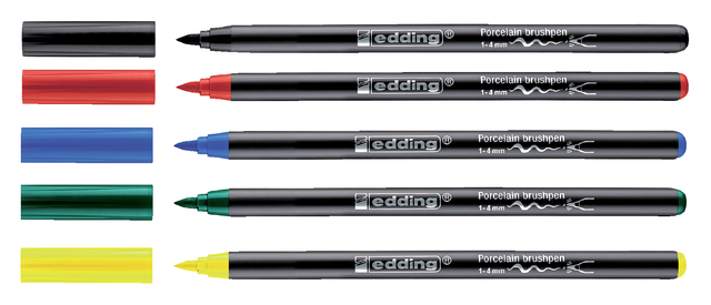 Brushpen edding 4200 porselein zwart