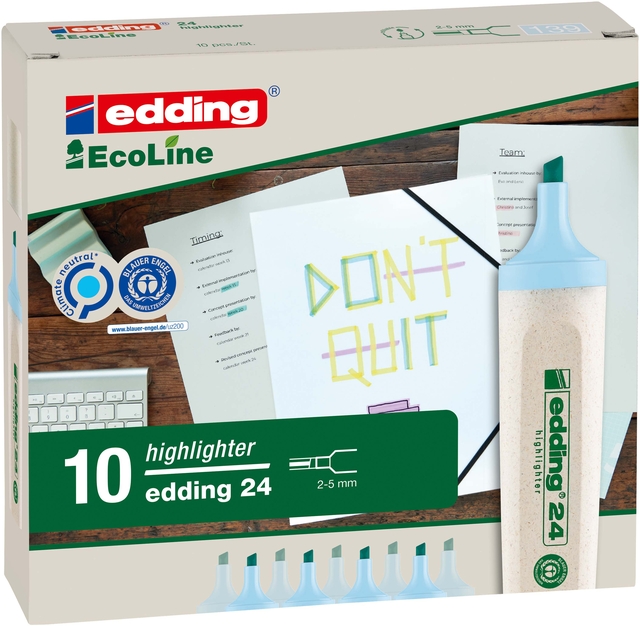 Markeerstift edding 24 Ecoline pastel blauw