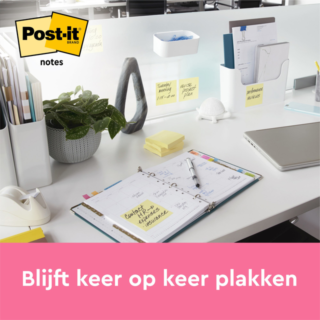 Memoblok 3M Post-it 563 101x101mm geel 200 vel