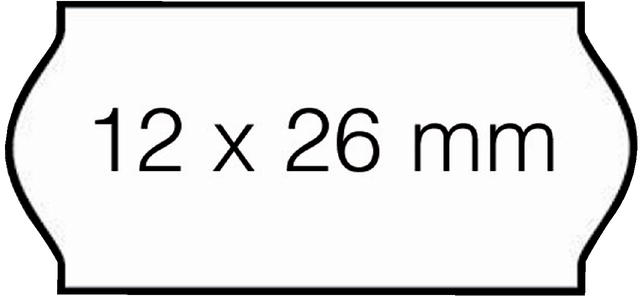 Prijsetiket 12x26mm Sato Samark permanent wit 1500 stuks