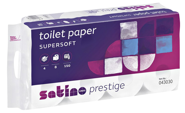 Toiletpapier Satino Prestige 4-laags 150vel wit 043030