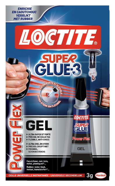 Secondelijm Loctite Powerflex GEL tube 3 gram op blister