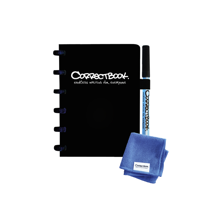 Notitieboek Correctbook A6 blanco 40blz ink black