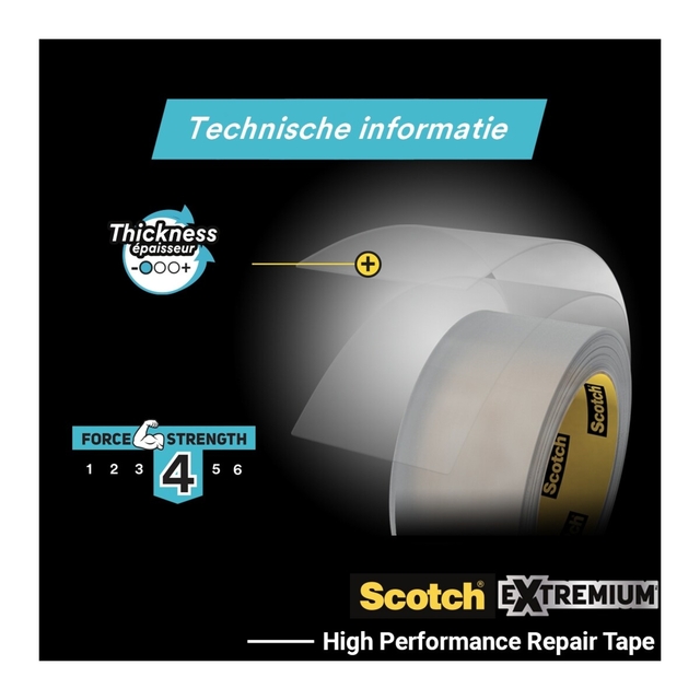 Plakband Scotch Extremium invisible 48mmx25m transparant