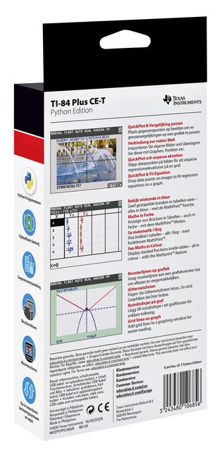 Rekenmachine TI-84 Plus CE-T Python Edition