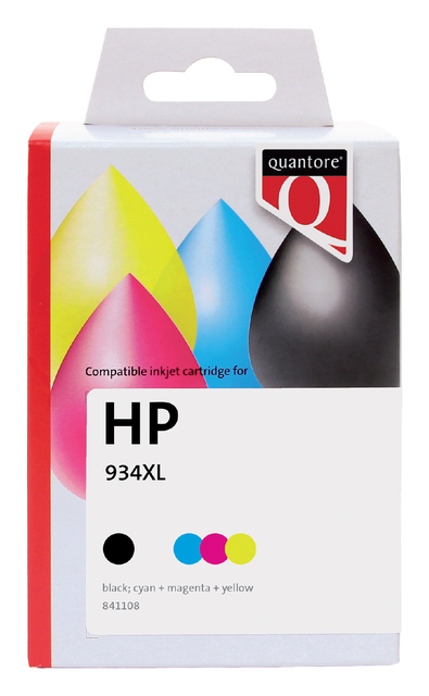 Inktcartridge Quantore alternatief tbv HP X4E14AE 934XL 935XL zwart 3 kleuren